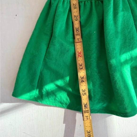 Zara Women’s Green Tiered Midi Ruffled Short Sleeve V-neck Dress Size SMALL - Picture 7 of 9